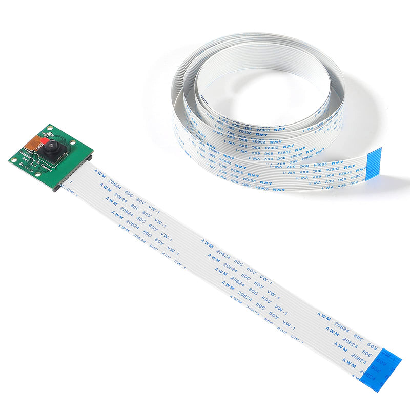  [AUSTRALIA] - MELIFE Octoprint Octopi Webcam Mini Camera Video Module 5 Megapixels Monitor 3D Printer with 3.28FT/100CM Long Extension Flex Ribbon Cable for Pi A/B/A+/B+, 2, 3, 3B+