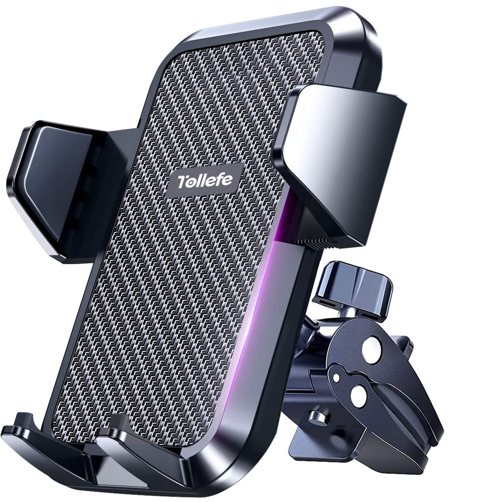  [AUSTRALIA] - 2023 Upgraded Phone Holder, [ Military-Grade Protection ] Air Vent Car Mount [Big Phone & Thick Cases Friendly] Hands Free Cell Phone Automobile Clamp Cradles, Fit for All iPhone Samsung Phones