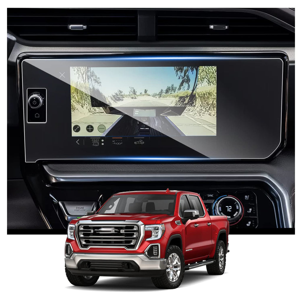  [AUSTRALIA] - Screen Protector for 2022 GMC Sierra 1500 13.4Inch GPS Infotainment Touchscreen GMC Sierra 1500 Accessories 9HD Tempered Glass Compatible with 2022 Sierra 1500 SLE/Elevation/SLT/AT4/AT4X/Denali GPS Tempered Film