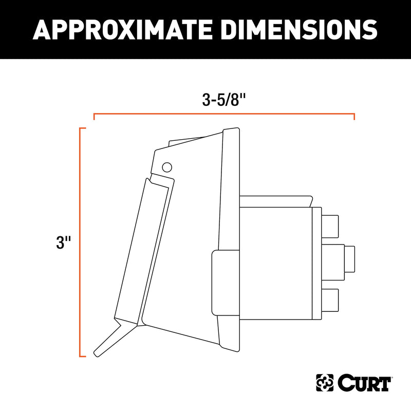  [AUSTRALIA] - CURT 58170 Vehicle-Side 7-Pin Round Trailer Wiring Harness Socket