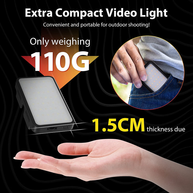  [AUSTRALIA] - LED Video Light, Moman ML2D Light Panel with Metal Plate 3000K-6500K Bi-Color Dimmable CRI 95+ Built-in Rechargeable Battery for Phone YouTube Video Photography Live Streaming ML2D-01