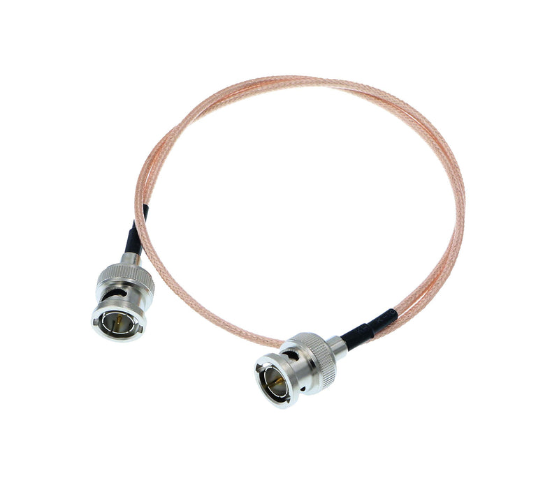  [AUSTRALIA] - Uonecn HD-SDI Video Cable RG179 BNC Male to Male 75ohm MegaFlex for Blackmagic HyperDeck Shuttle and BMCC BMPC Hyperdeck Cameras 24'' 60cm Double Straight BNC Pink