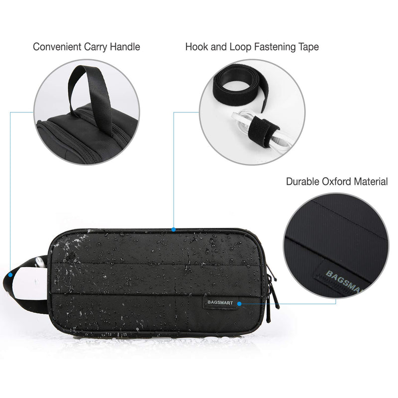  [AUSTRALIA] - BAGSMART Electronic Organizer,Travel Cable Organizer Black