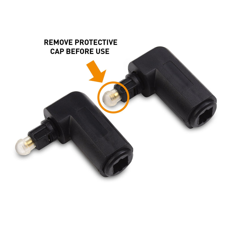  [AUSTRALIA] - Cable Matters 2-Pack Right Angle Toslink Adapter (Toslink Extension) Male to Female