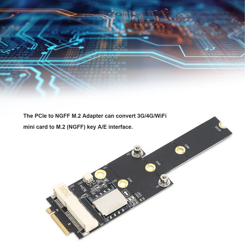  [AUSTRALIA] - Eboxer PCIe M.2 Adapter Converter for Laptop PC PCI E to NGFF M.2 A/E Adapter, 3G/4G/WiFi Mini Card to M.2 (NGFF) Host Controller Expansion Card