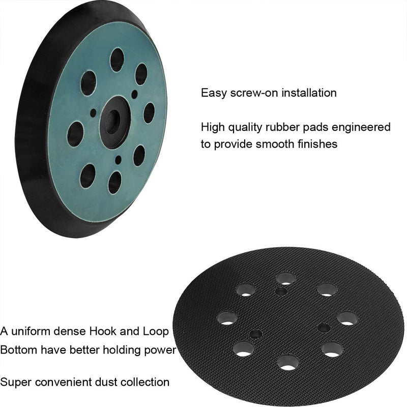  [AUSTRALIA] - 5 Inch Dia 8 Hole Sander Hook and Loop Replacement Sanding Pad For Makita BO5010, BO5030/K, BO5031K, BO5041K, XOB01Z Sander