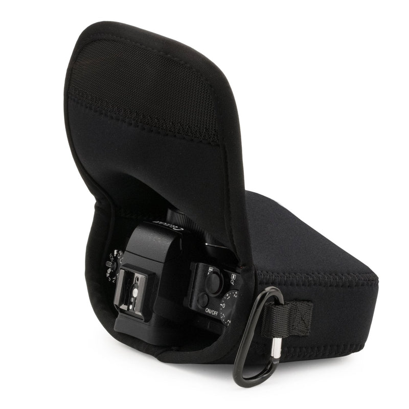  [AUSTRALIA] - MegaGear Canon PowerShot G1X Mark III Ultra Light Neoprene Camera Case, with Carabiner, Black (MG1376)