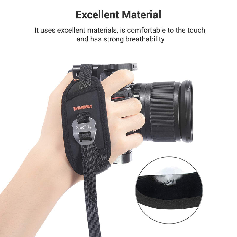  [AUSTRALIA] - SmallRig Camera Cage Wrist Strap, Universal Quick Adjustable Secure Grip Camera Cage Handle Hand Wrist Strap PAC2456