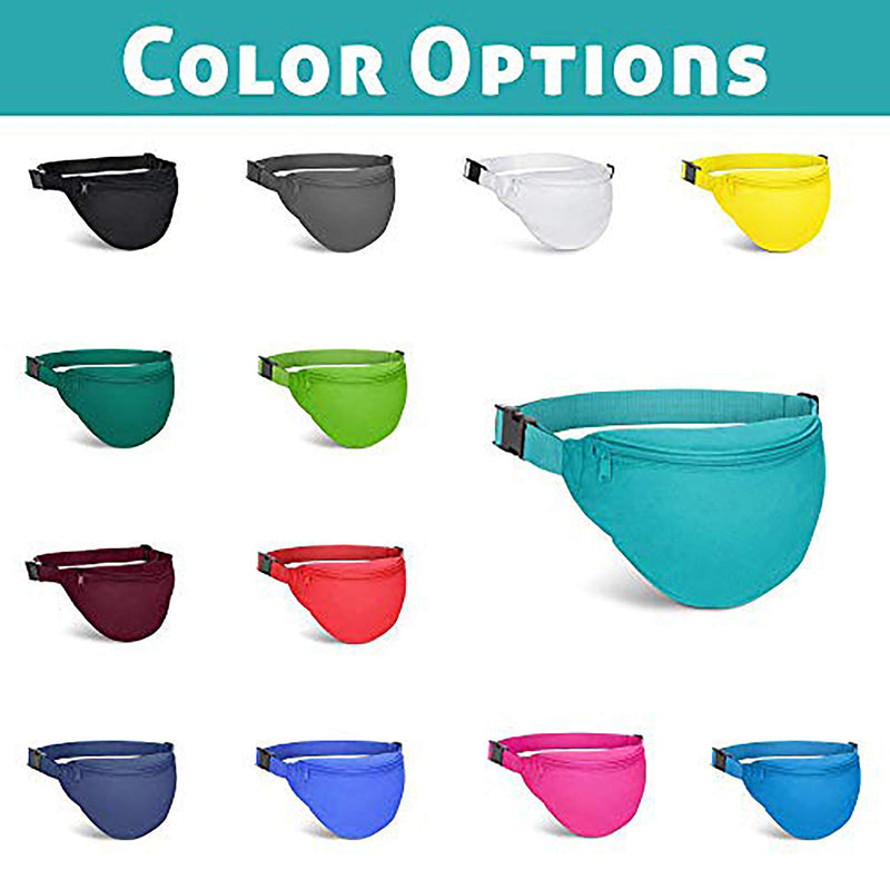 BuyAgain Fanny Pack, Unisex 2 Zipper Quick Release Buckle Travel Sport Running Waist Fanny Pack Teal - LeoForward Australia