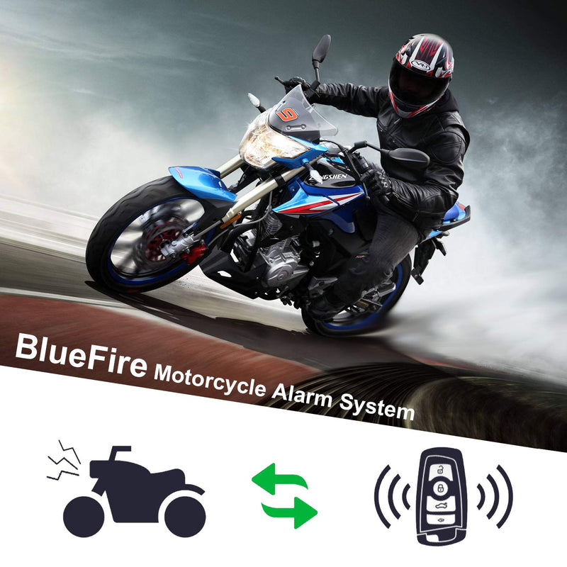  [AUSTRALIA] - BlueFire Upgraded Motorcycle Security Kit Alarm System Engine Start Arming Disarming Anti-Hijacking Cutting Off Remote