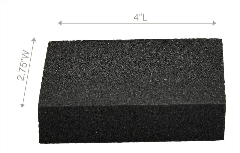  [AUSTRALIA] - HOME-X Sanding Sponges, Sanding Blocks, Vulcanized Rubber Sponge with Aluminum Oxide Surface, Set of 8, Gray, 4" L x 2 ¾” W x 1" H