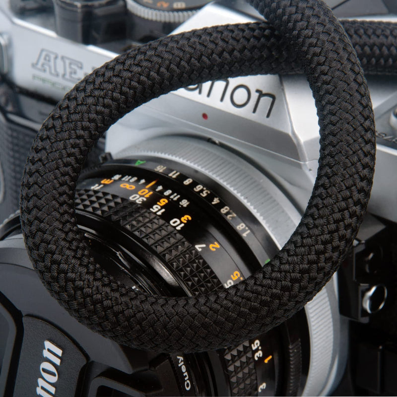  [AUSTRALIA] - Camera Strap Rope,Camera Strap Compatible with Leica Sony Canon Fuji Nylon Rope Camera Strap SLR DSLR Mirrorless Cameras 100cm Black
