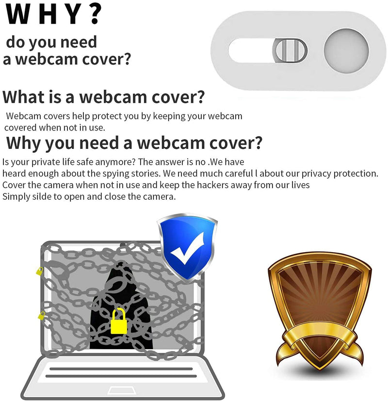 Webcam Cover Slide Ultra Slim Web Camera Cover for Computer, Dell HP Laptop, Mac, Mac Book Pro, Smartphone, Slider Camera Blocker Protect Privacy and Security (4 Pack) 4 pack - mixcolor - LeoForward Australia