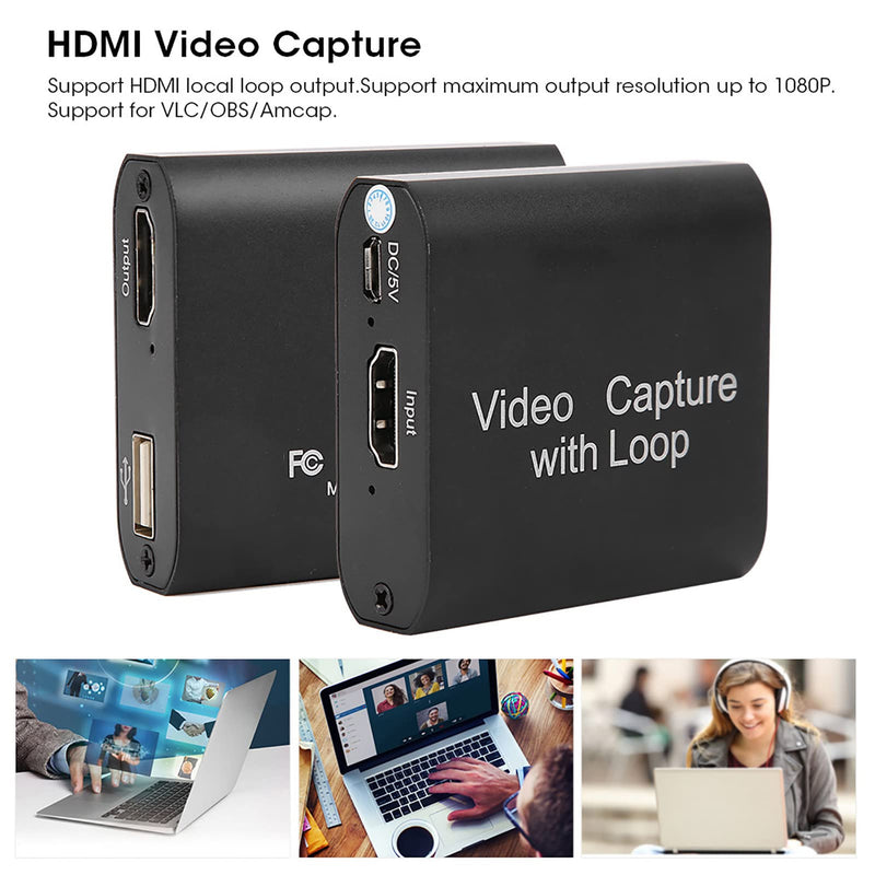  [AUSTRALIA] - Video Capture Card, HDMI Video Capture HD Live USB to HDMI with Loop Out Capture Card