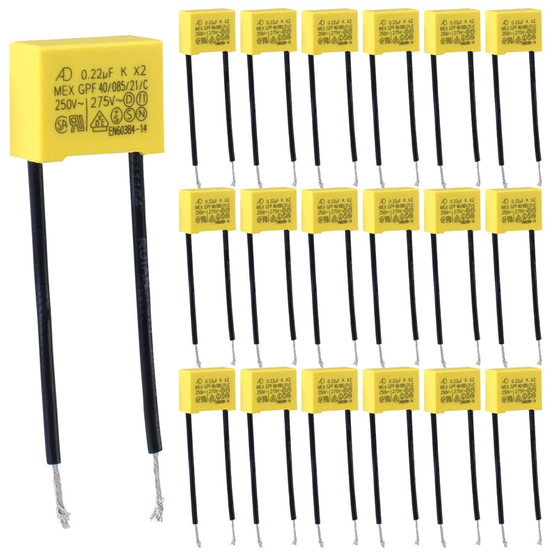  [AUSTRALIA] - Vegena Pack of 20 interference suppression capacitors 0.22uF 275V