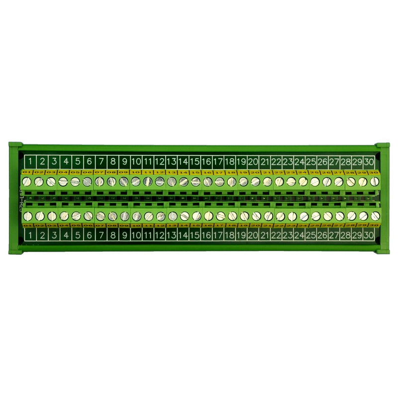  [AUSTRALIA] - Electronics-Salon DIN Rail Mount 30 Position 24A / 400V Screw Terminal Block Distribution Module.