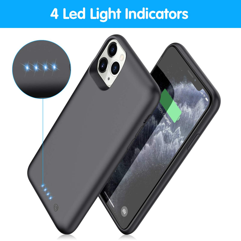  [AUSTRALIA] - Battery Case for iPhone 11 Pro Max, 7800mAh Extended Portable Battery Pack Rechargeable Charging Case Smart Battery Case for iPhone 11 Pro Max External Battery Cover 6.5 inch Charging Case - Black