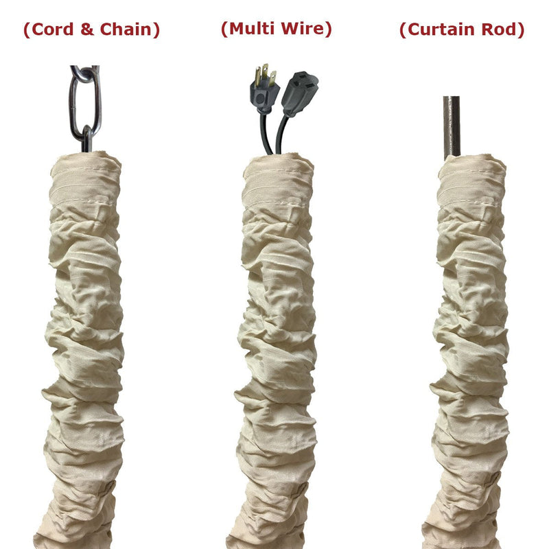  [AUSTRALIA] - Royal Designs, Inc CC-18-BG-2 Fabric Cord Cord & Chain Covers, 4 ft, Beige-2 Pack, 2 Piece Beige - 2 Pack