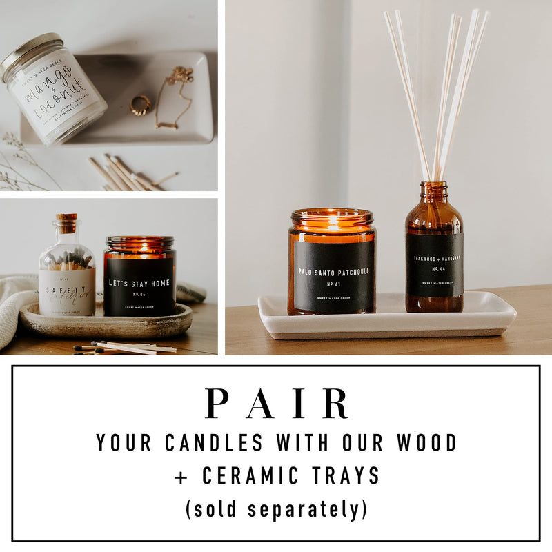 Sweet Water Decor, Be Still and Know, Sea Salt, Jasmine, Cream, and Wood Scented Soy Wax Candle for Home | 9oz Clear Glass Jar, 40 Hour Burn Time, Made in the USA - LeoForward Australia