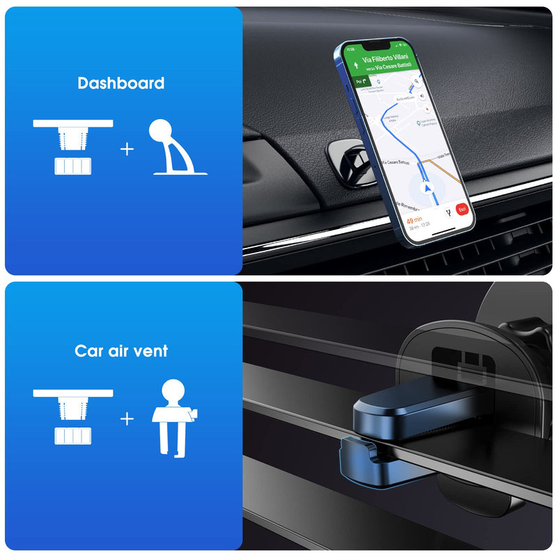  [AUSTRALIA] - odbowuge Magnetic Phone Holder,Magsafe Car Mount for iPhone 14/13,Mag Safe Accessories, iPhone 14 Car Mount Dashboard Air Vent,Mag Safe Vent Mount Fit for iPhone 12 Pro Max Mini MagSafe Case [1 pack]vent & dashboard