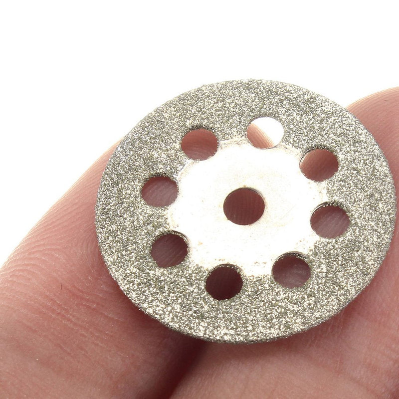  [AUSTRALIA] - YEEZUGO 10 pcs Diamond Cutting Wheel Cut Off Discs Coated Rotary Tools W/Mandrel 22mm for Dremel