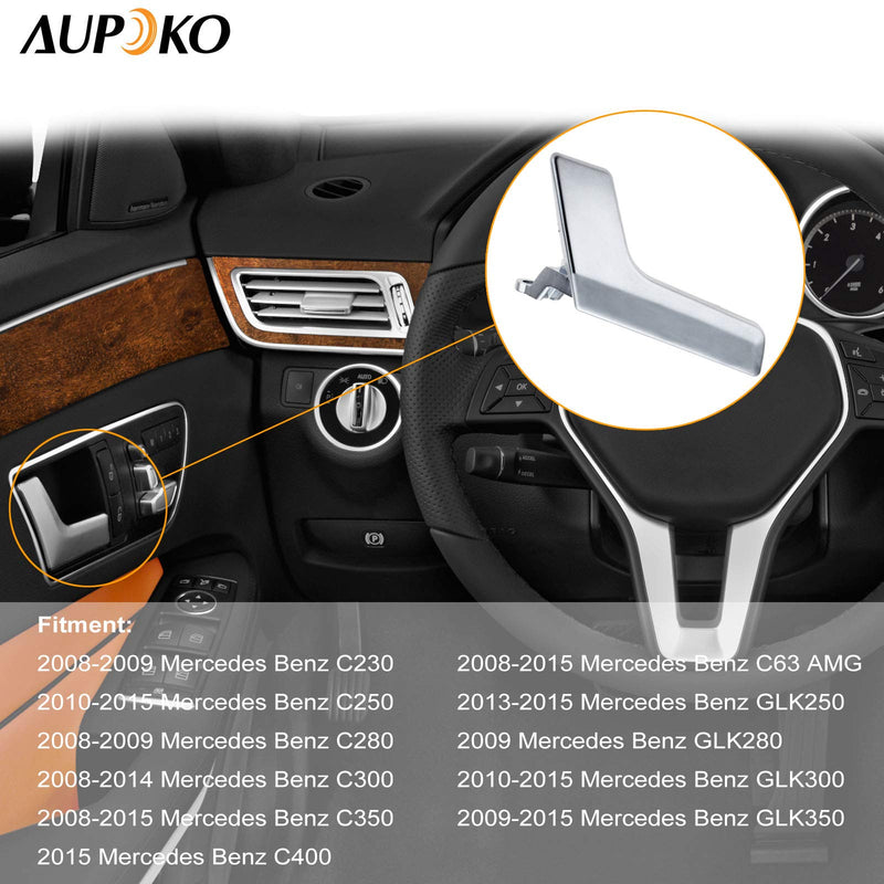 Aupoko Left Side Inside Interior Door Handle Repair Kit, Replace# 2047201171, 2047201763, 2047202663, 2047202763, Fits for Mercedes-Benz C230, C250, C300, C350, C400, C63AMG, GLK250, GLK300, GLK350 - LeoForward Australia