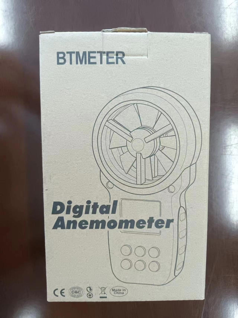  [AUSTRALIA] - BTMETER BT-100 Digital Anemometer Handheld Anemometer Wind Speed Meter Gauge, Precise measurement of wind speed (CFM) with MAX/MIN/AVG, LCD backlight for shooting BT-100 anemometer