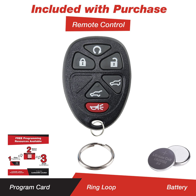  [AUSTRALIA] - KeylessOption Keyless Entry Remote Control Car Key Fob Replacement for OUC60270, 15913427 black