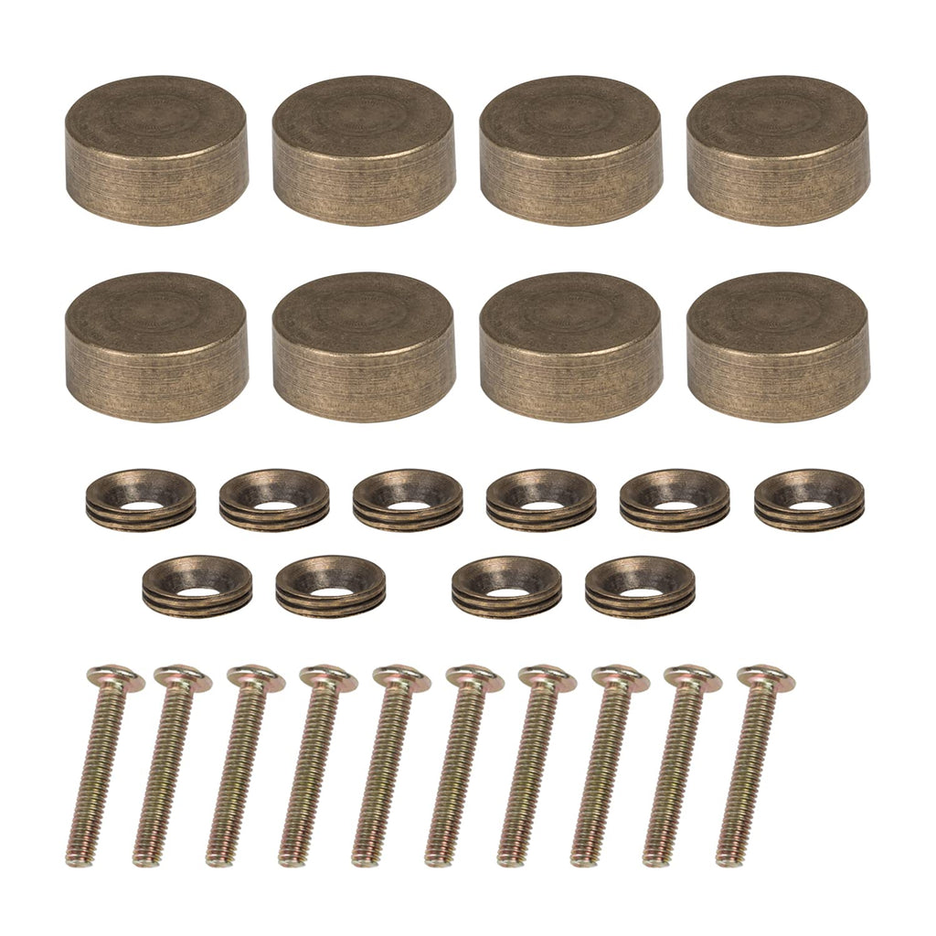  [AUSTRALIA] - 8PCS Mirror Screws Brass Mirror Screws Cap Cover Nails Fasteners Golden for Decorative Mirror, Sign/Advertising Hardware, Nails, Construction… (12mm, bronze) 12mm