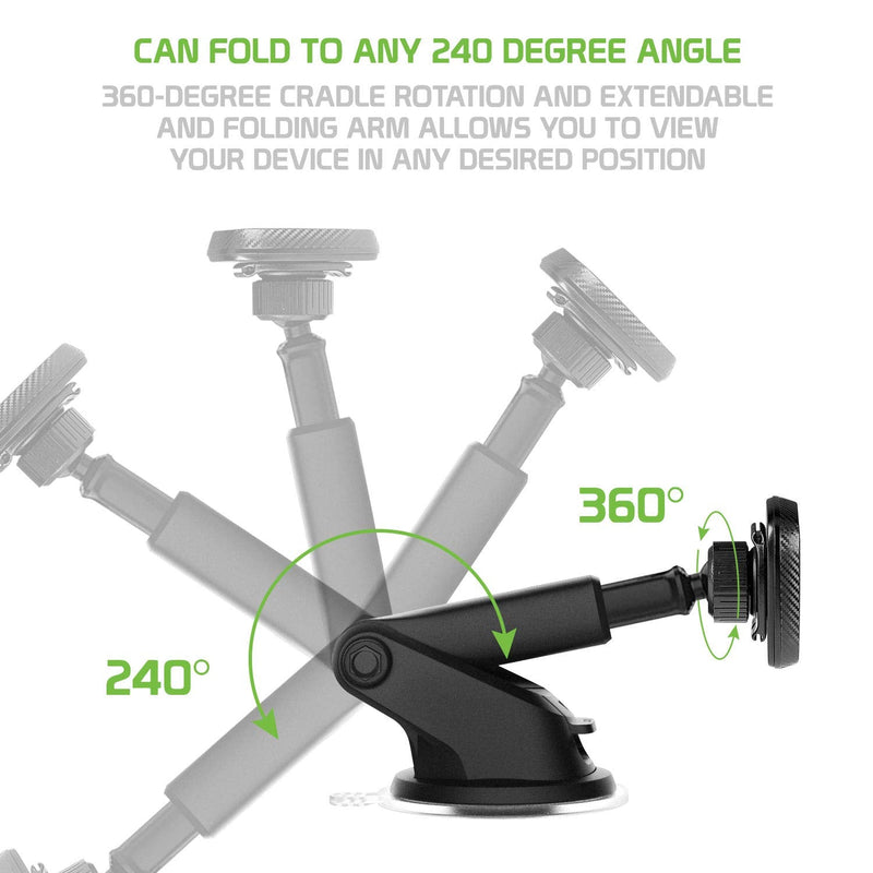  [AUSTRALIA] - RUIX Dashboard and Windshield Mount Universal Magnetic Car Smartphone Holder Compatible for Apple iPhones 14 Pro Max Plus 13 Samsung Galaxy Z Flip, Z Fold, Note, Google Pixels, Motorola Moto