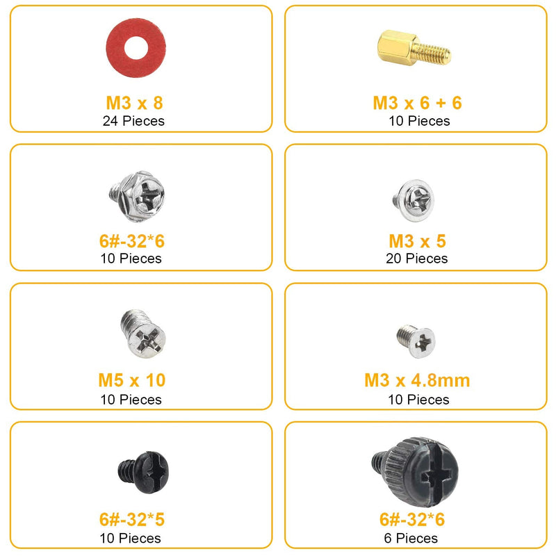  [AUSTRALIA] - Powlankou PC Computer Screws Standoffs Kit for Hard Drive Computer Case Motherboard Fan Power Graphics