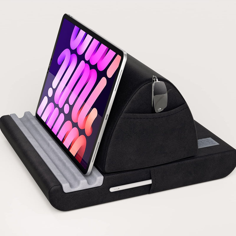  [AUSTRALIA] - LISEN Tablet Pillow Stand Holder Lap Soft iPad Stand for Desk/Bed Reading- 9 Viewing Angles Tablet Stand Ergonomic Gifts for Tablet, Book, Kindle, Tab, E-Reader