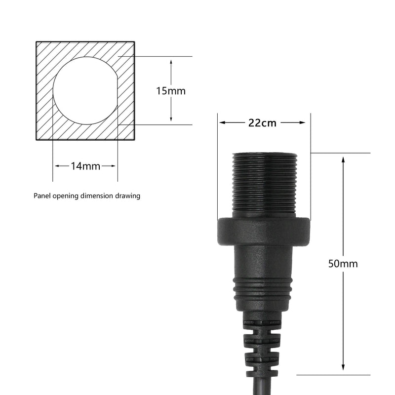 CERRXIAN Mini USB Car Mount Dash Flush Extension Cable for Car, Boat, Motorcycle, Truck Dashboard （Mini USB) (1m) 1m - LeoForward Australia