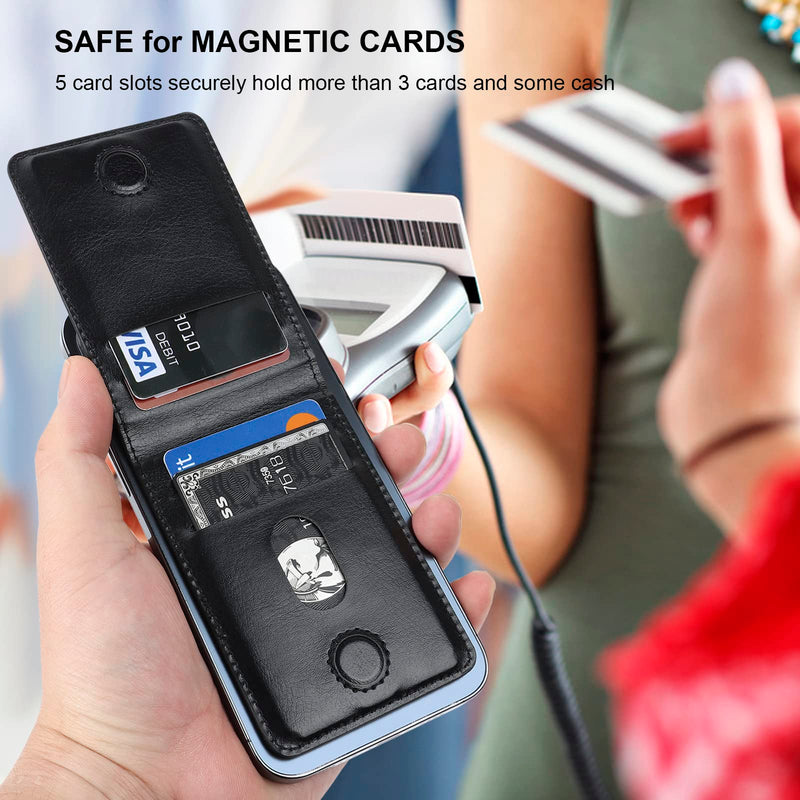  [AUSTRALIA] - KIHUWEY for MagSafe Wallet Card Holder with Magnetic, Mag Safe Leather Detachable Kickstand RFID Wallet for iPhone 14 Pro Max/14 Pro/14/14 Plus/13 Pro Max/13 Pro/13/12 Pro Max/12 Pro/12 (Black)