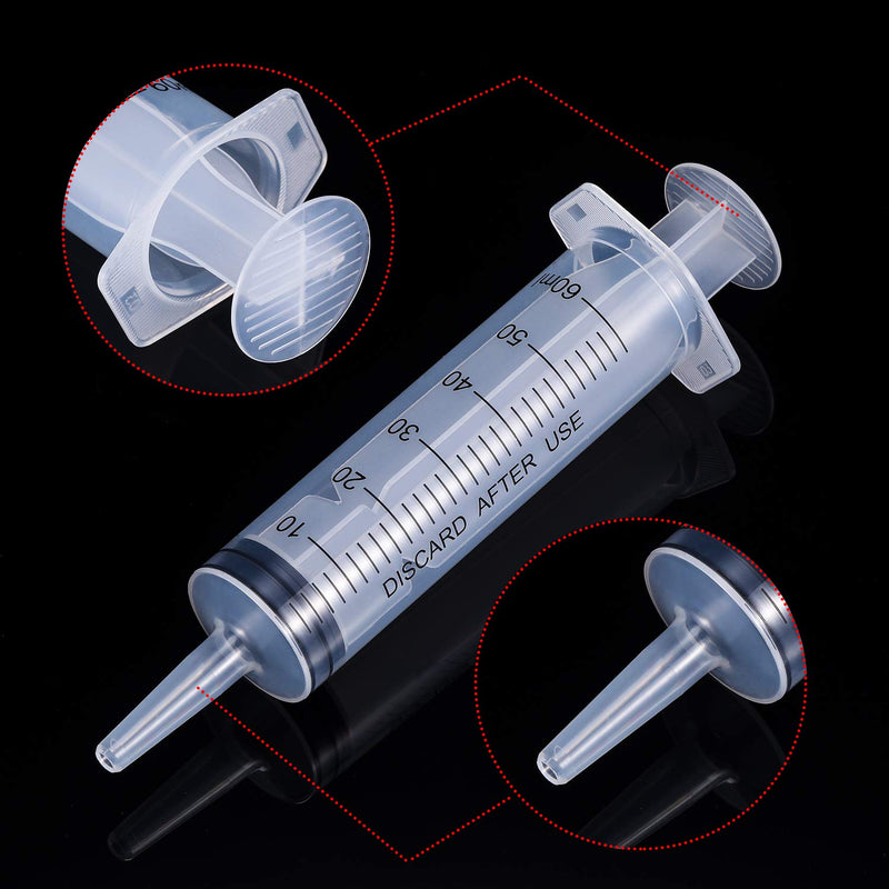  [AUSTRALIA] - Frienda 4 Pack Large Plastic Syringe for Scientific Labs and Dispensing Multiple Uses Measuring Syringe Tools (60 ml and 100 ml)