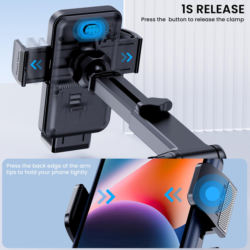  [AUSTRALIA] - Phone Holder Car Mount for iPhone [Powerful Suction]Phone Mount for Car Dashboard Windshield Air Vent Universal Accessories [Thick Cases Friendly]Automobile Cell Phone Holder Fit for iPhone Smartphone