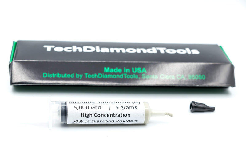  [AUSTRALIA] - TechDiamondTools Diamond Polishing Compound Polishing Paste 5,000 Grit 2-3 Microns for Marble Glass Metal Rock Jewelry Resin Silver Chrome Gemstone with High Concentration of Diamond Powder USA Made 5,000 grit / 2 - 3 microns