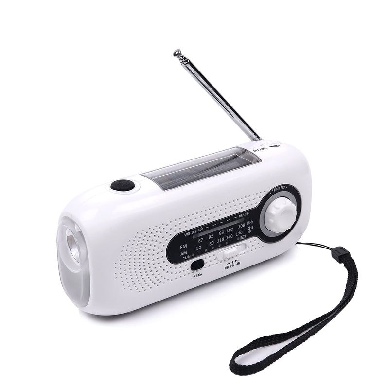  [AUSTRALIA] - NOAA Hand Crank Weather Emergency Radio,2000mAh Portable Solar FM AM Radio,Waterproof Wind Up Radio LED Flashlight Cell Phone Charger with Bulit-in Rechargeable Battery,SOS Alarm