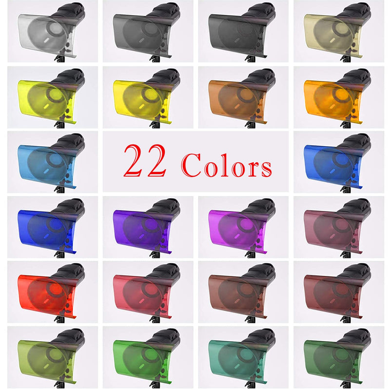  [AUSTRALIA] - (PC Material/High Temperature Resistant) 22 Pack Color Correction Gel Light Filter, Transparent Colour Filter Film, Colored Transparency Sheets, Color Correction, Film for Lamp, Headlight, LED 22 Pieces (PC material)