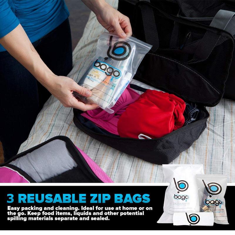 Bago Packing Cubes for Travel - Luggage & Suitcase Organizer - Cube Set 5pcs Set GreenRedPurpleYellowYellow- - LeoForward Australia