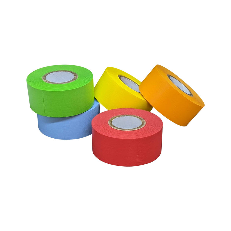  [AUSTRALIA] - Lab Labeling Tape Variety Pack, 500 Inches Long x 1 Inch Width, 1 Inch Diameter Core [5 Rolls of Assorted Colors] for Color Coding and Marking 5