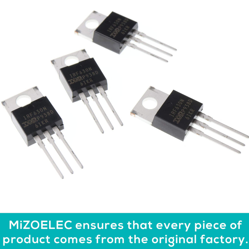 MiZOELEC 10pcs IRF630 IRF630N IRF630NPBF Mosfet 200V 9.3A N-Channel TO-220 Power MOSFET Transistor - LeoForward Australia
