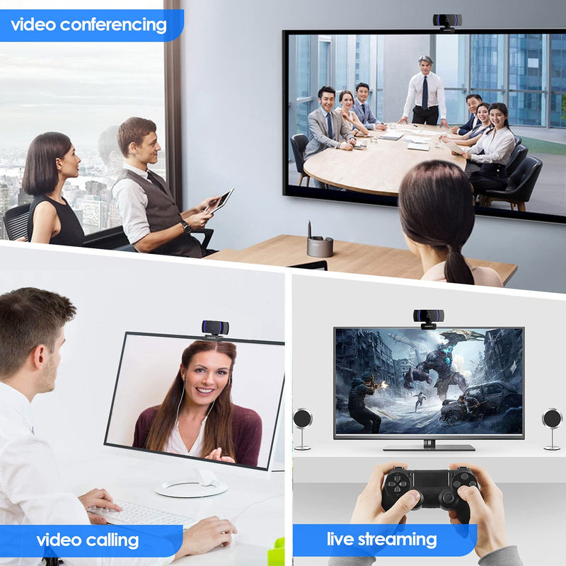  [AUSTRALIA] - PAPALOOK AF925 1080p Autofocus Webcam with Microphone, Full HD Video Calling and Conferencing, Plug and Play, Works with Skype, Zoom, FaceTime, Hangouts, PC/Laptop/MacBook/Tablet