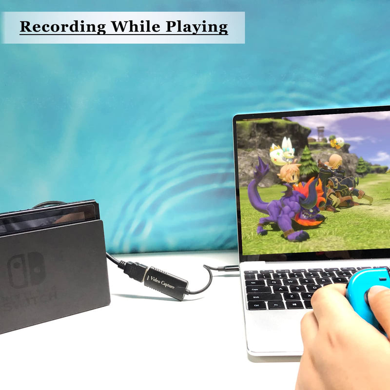  [AUSTRALIA] - Capture Card, 4K 1080P USB to HDMI Video Capture Card, 60FPS Full HD Game Capture Card, Video Capture Device for Live Streaming & Video Recording Work with Switch, PS4, Xbox, OBS, DSLR, Camera, PC