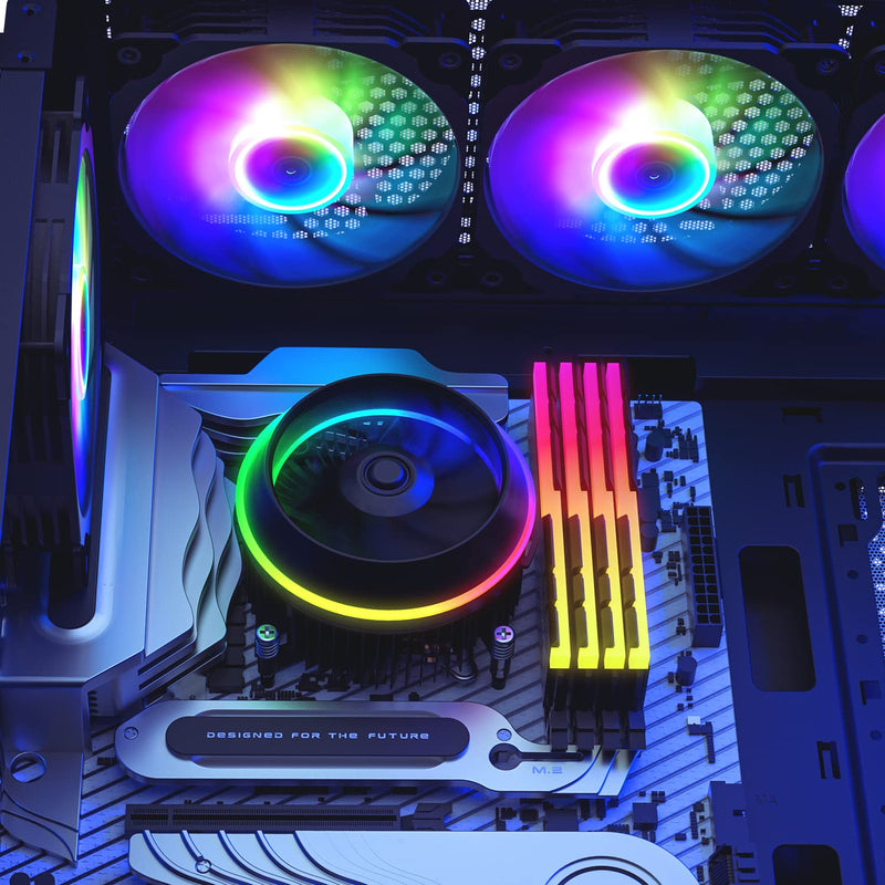  [AUSTRALIA] - Vetroo Eclipse Low-Profile ARGB CPU Cooler, 90mm 4-Pin PWM Fan, Premium Aluminum Fins, 95W TDP Air Cooler for Intel LGA 1700 Only