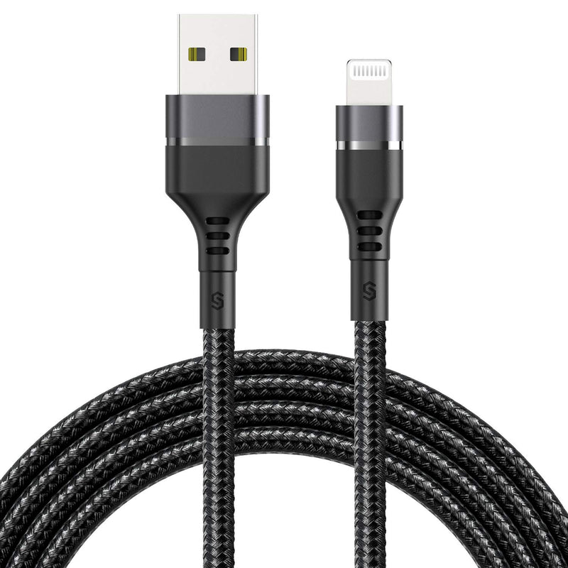 Syncwire iPhone Charger Lightning Cable 6ft [Apple MFI Certified] Upgraded Nylon Braided Fast Charging & Syncing Apple Charger Cord for iPhone 12 11 XS Max XR X 8 Plus 7 Plus 6S 6 Plus Se iPad - Black - LeoForward Australia