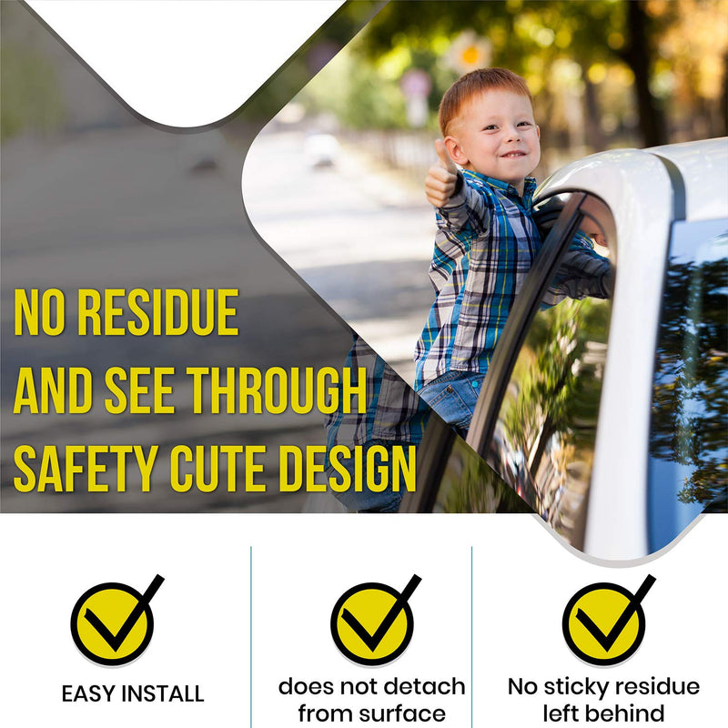  [AUSTRALIA] - BabyPop! 2 Pack Baby On Board Sticker Sign for Cars, No Residue and See Through Safety Cute Design 2 Pack A) Yellow