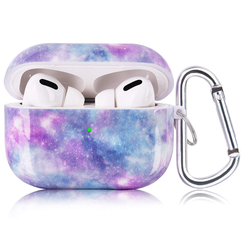  [AUSTRALIA] - AirPods Pro 2nd Generation/1st Generation Case (2022/2019)-KOREDA Cute Marble Design Airpods Pro 2 Case Shockproof Protective Hard Cover for Girls Women Men with Keychain for Airpods Pro 2nd/1st Gen Blue Space