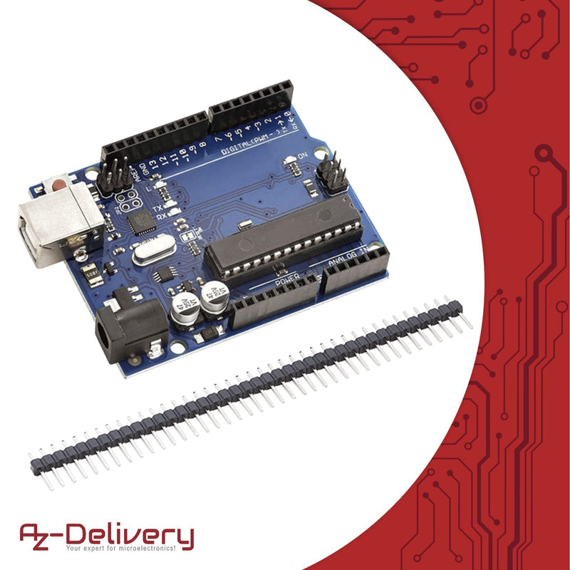  [AUSTRALIA] - AZDelivery starter kit with resistors, power supply module and DC motor multi-part sensor kit with LEDs electronics accessories compatible with Arduino, including e-book!