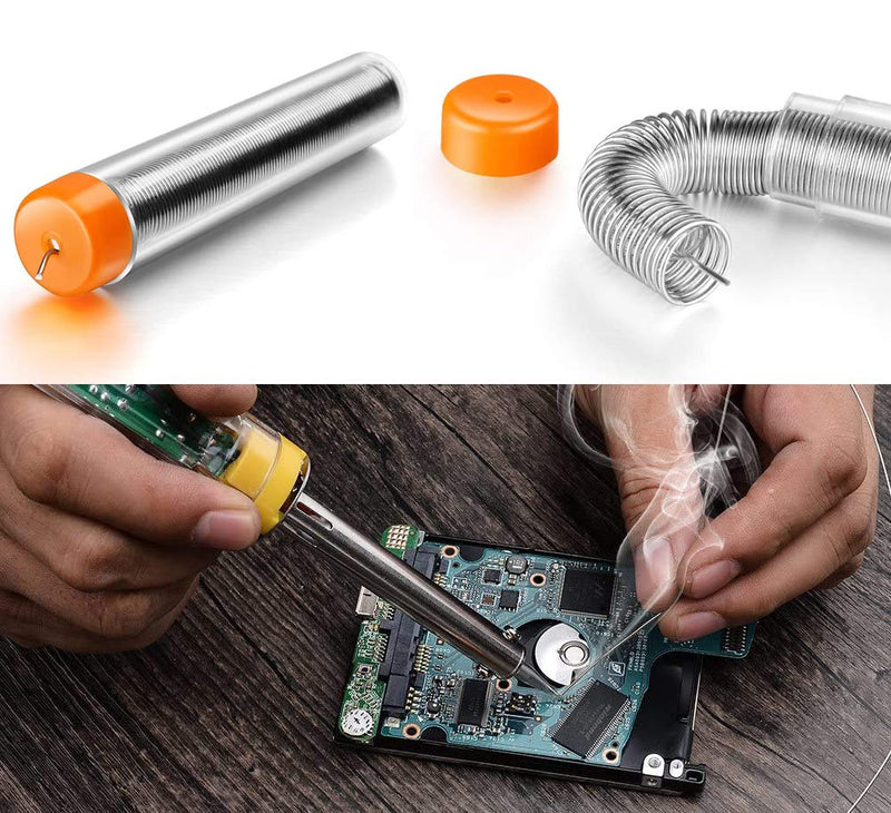 [AUSTRALIA] - Soldering Iron Tip Cleaner, 0.6 mm solder wire (1.76 oz / 50 g), 0.8 mm solder wire (0.35 oz / 10 g), for welding and DIY